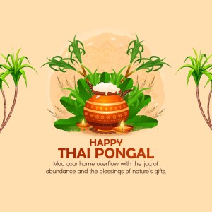 Happy Thai Pongal Celebration Template For WhatsApp
