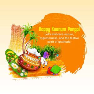 Happy Kanum Pongal Greetings Marketing Image For Pinterest