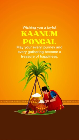 Kaunum Pongal Greetings Poster For Snapchat