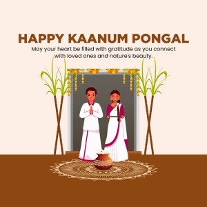 Happy Kaanum Pongal Greetings Post For WhatsApp