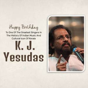 Portrait of K.J. Yesudas, a renowned Indian singer