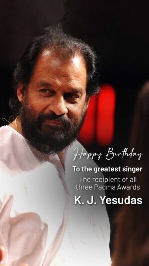 K. J. Yesudas Birthday Tribute Artwork For Twitter