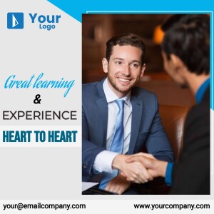Two professionals shaking hands during a meeting or interview.