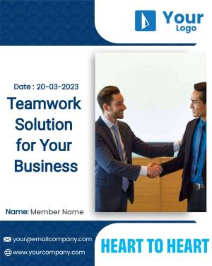 Two businessmen shaking hands with a teamwork concept.