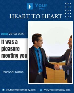 Two businessmen shaking hands with text overlay