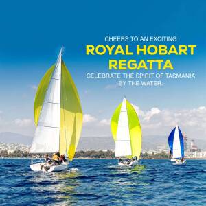 Sailboats racing in the Royal Hobart Regatta