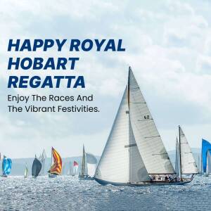 A sailboat racing during the Royal Hobart Regatta