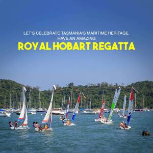Sailboats racing in the Royal Hobart Regatta, Tasmania