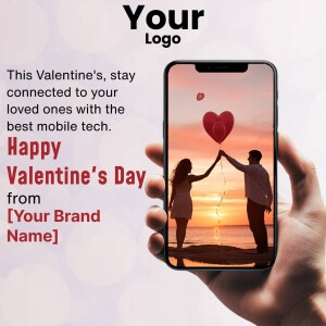 Valentine's Day Mobile Tech Promotion Flyer For WhatsApp