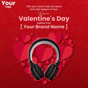 Valentine's Day Gift Idea - Headphones Social Media Post For Telegram