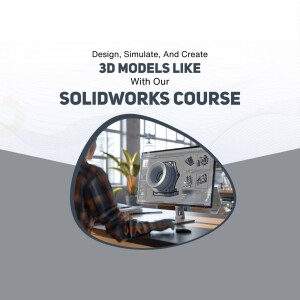Person using SolidWorks software on a computer