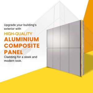 Aluminium composite panel cladding for building exteriors