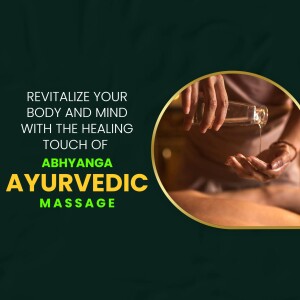Hands receiving Ayurvedic Abhyanga massage with oil pouring
