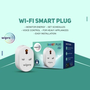 Wipro Wi-Fi Smart Plug product shot with packaging