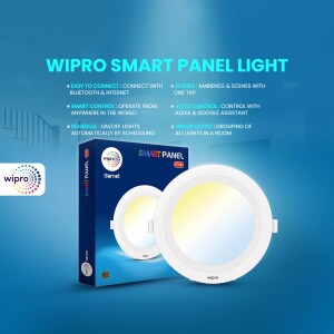 Wipro Smart Panel Light with Bluetooth and Voice Control