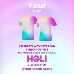 Holi T-Shirt Promotion Advertisement For Threads