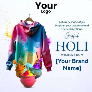 Holi Festival Fashion Promotion Advertisement For WhatsApp