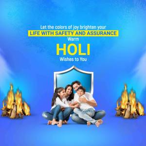 Holi Wishes With Life Insurance Image For Facebook