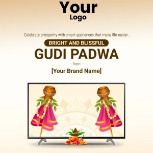 Gudi Padwa celebration with smart appliance display