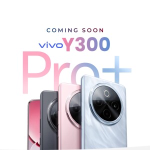 Vivo Y300 Pro+ smartphone in multiple colors