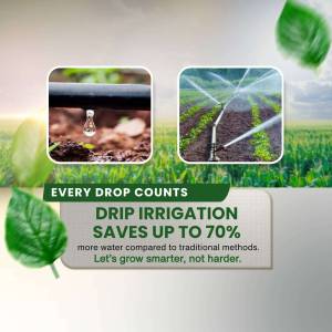 Image showcasing the benefits of drip irrigation compared to traditional methods, highlighting water conservation.