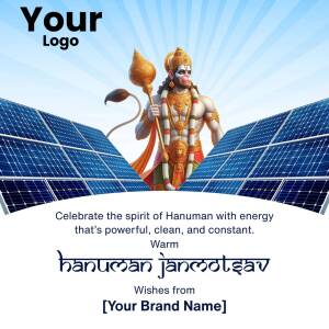 Hanuman with Solar Panels - Hanuman Janmotsav Wish