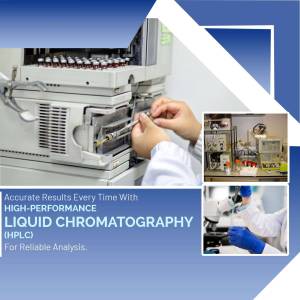Scientist using liquid chromatography equipment in a laboratory