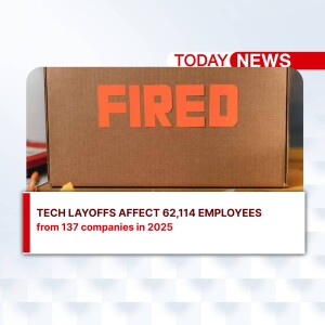 Image of a cardboard box with the word 'FIRED' on it, representing tech layoffs.