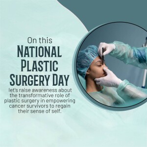 Image promoting National Plastic Surgery Day and its impact on cancer survivors.