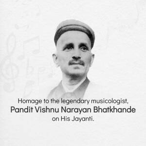 Pandit Vishnu Narayan Bhatkhande Jayanti Flyer For Instagram