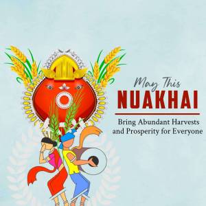 Nuakhai Festival Greetings Branding Post For WhatsApp