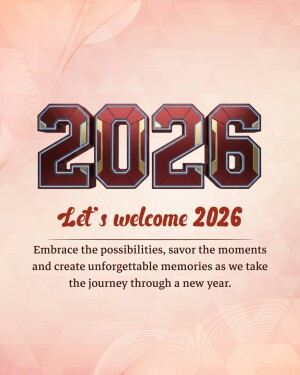 New Year 2024 greeting with a festive design