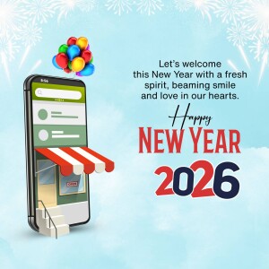 New Year 2025 Greetings Template For LinkedIn