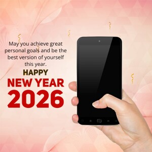 New Year 2025 Mobile Wish Social Media Post For WhatsApp
