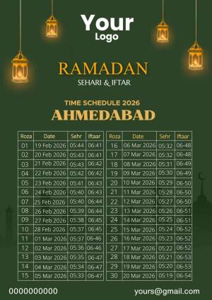 Ramadan 2025 Sehari and Iftar timings for Ahmedabad, India