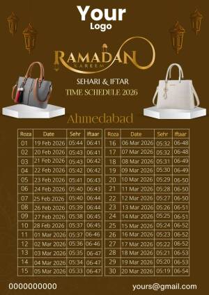 Ramadan 2025 Sehari and Iftar timings for Ahmedabad with appliance promotions.