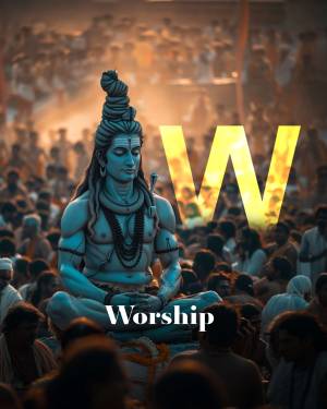 Lord Shiva And Devotees Promotional Banner For Pinterest