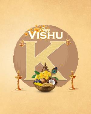 Vishu K with traditional Kerala elements
