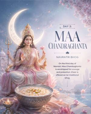 Maa Chandraghanta Navratri Day 3 Poster For Facebook