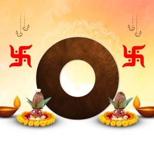 Om symbol with Diwali decorations and traditional elements