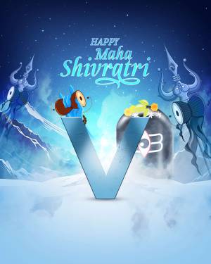 Illustration of Lord Shiva and Maha Shivratri greetings