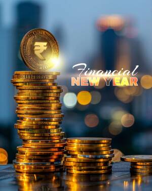 Financial New Year - Indian Rupees Creative Design For WhatsApp