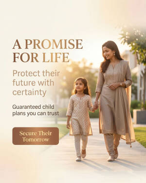 A mother and daughter walking together representing a child insurance promise for life
