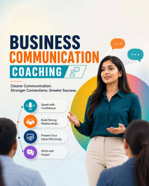 Professional business communication coach conducting a workshop for employees