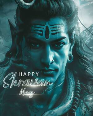 Happy Shravan Maas - Lord Shiva Poster For Snapchat