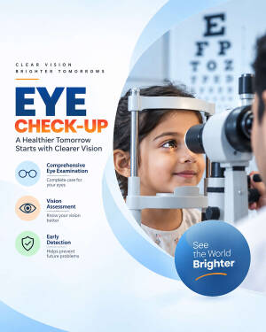 A young child receiving a comprehensive eye examination with a specialized medical device, promoting better vision.