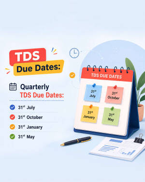 A visual guide illustrating the quarterly TDS due dates for tax compliance