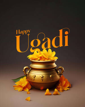 Happy Ugadi Wishes Marketing Image For WhatsApp