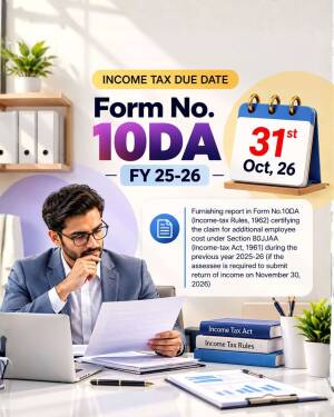 Professional accountant reviewing tax documents for Form 10DA filing