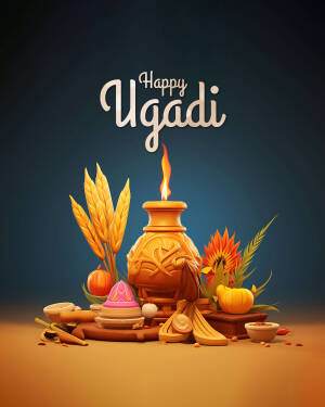 Happy Ugadi Wishes Marketing Image For Facebook